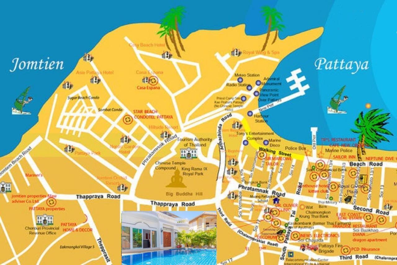 Ratana Villa - Pattaya Holiday House Walking Street 7 Bedrooms ภายนอก รูปภาพ